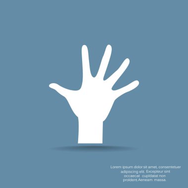 el işareti vektör çizim 