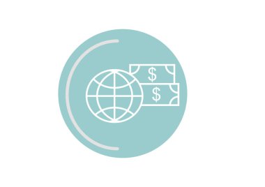 Dünya düz simge web tasarımı için