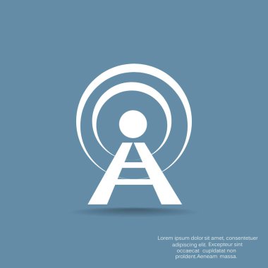 Web simgesi yayın, tasarım vektör 