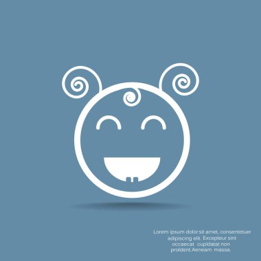  küçük bebek sembolü, vektör çizim