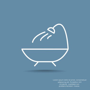 Duş işareti illüstrasyon vektör 