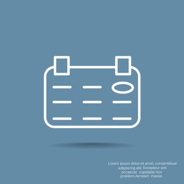 Takvim düz simgesini, vektör çizim