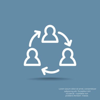 Grup insanlar web simgesi, vektör çizim