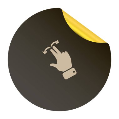 el işareti vektör çizim 