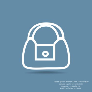 çanta simgesi vektör illüstrasyonu 