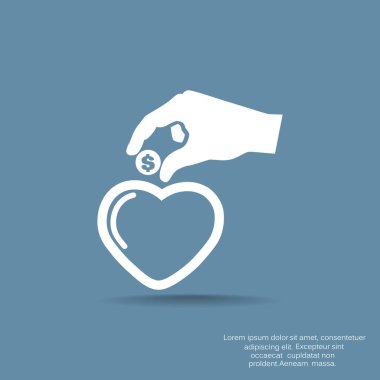 sadaka, web simge ver. Vektör çizim