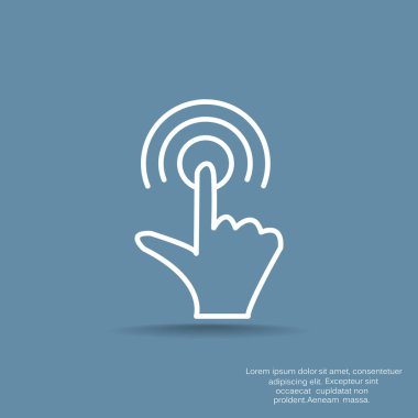 el işareti vektör çizim 