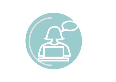 İş adamı düz simgesi, vektör illüstrasyonu