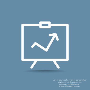 İş grafik grafik simgesi. vektör tasarımı