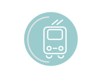 troleybüs grafik simgesini. vektör tasarımı