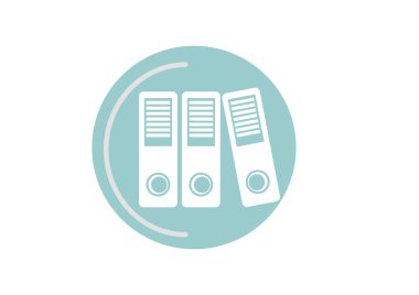 Belge klasörleri basit simgesi