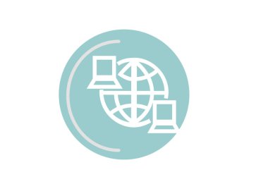 İnternet simgesi vektör illüstrasyonu 