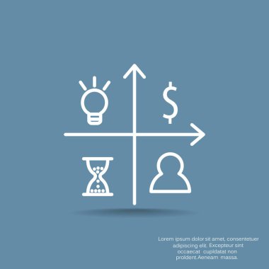 iş grafiği simgesi, vektör illüstrasyonu