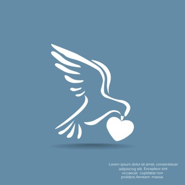 Kuş düz simgesi web tasarımı için