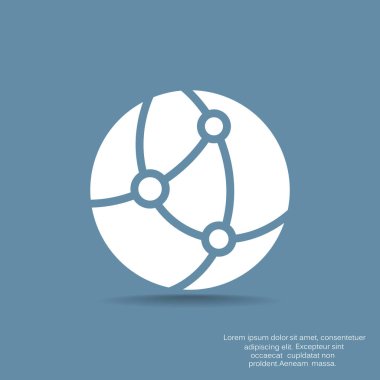 Dünya düz simge web tasarımı için