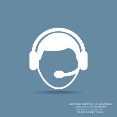 Operatör dokunmatik web simgesi. vektör tasarımı