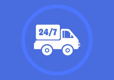 Teslimat işareti illüstrasyon vektör 