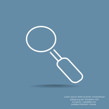 Büyüteç işareti illüstrasyon vektör 