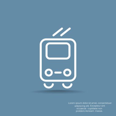 troleybüs grafik simgesini. vektör tasarımı