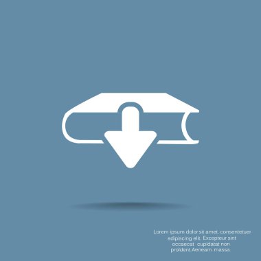 Download kitap web simge, vektör çizim