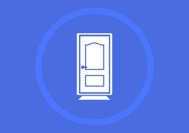 kapı işareti simgesi, vektör çizim