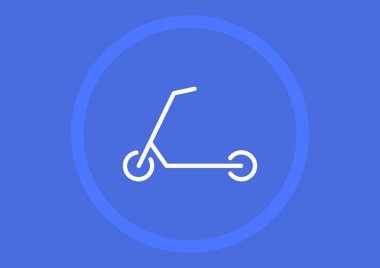 Scooter işareti illüstrasyon vektör 