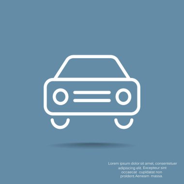 Araba web simgesi. vektör tasarımı
