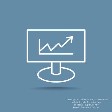İş grafik grafik simgesi. vektör tasarımı