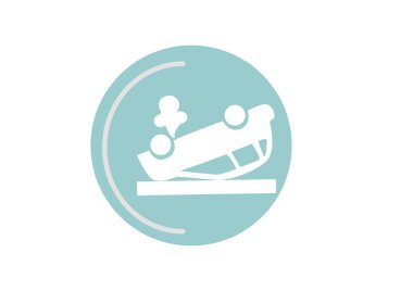 Araba kaza kutsal kişilerin resmi, vektör çizim