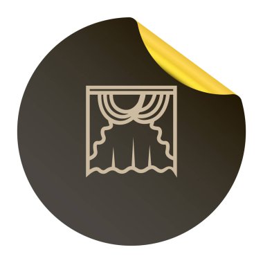 Web tasarımı için perde düz simgesi