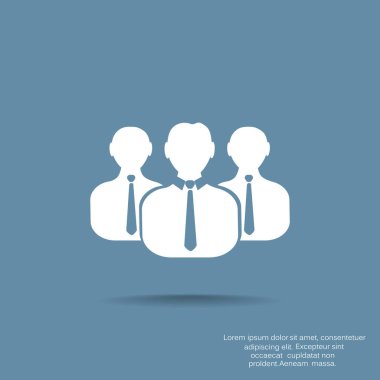 Grup insanlar web simgesi, vektör çizim