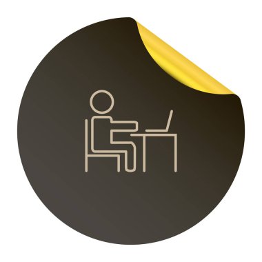 İş adamı düz simgesi, vektör illüstrasyonu