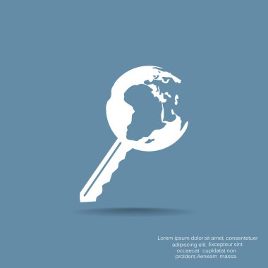 Dünya düz simge web tasarımı için