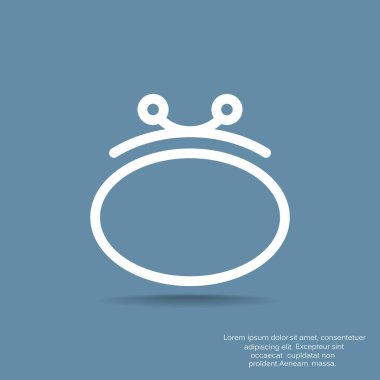 cüzdan düz simgesi, vektör illüstrasyonu