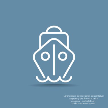 Gemi grafik simgesini. vektör tasarımı