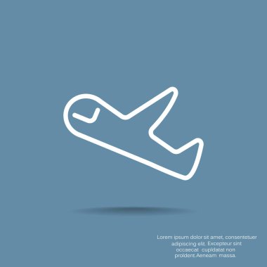 Uçak düz simgesi web tasarımı için