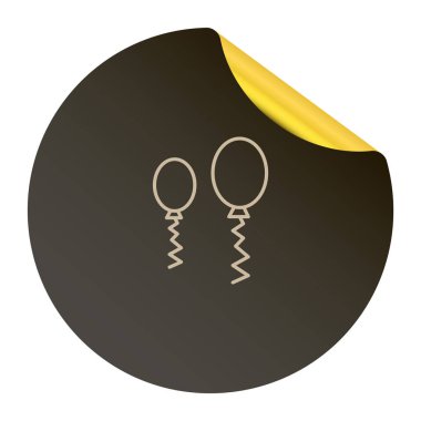 doğum günü balonları kutsal kişilerin resmi, vektör çizim