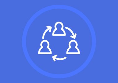 Grup insanlar web simgesi, vektör çizim