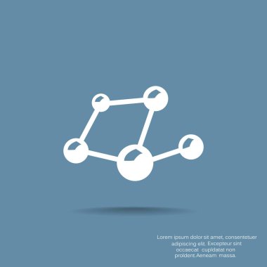 Sosyal ağ tek simge, vektör çizim