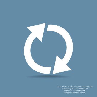 döndürme oklarını bir daire web simgesi. vektör tasarımı