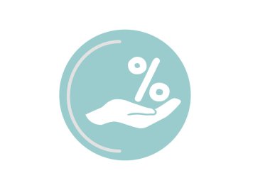 el web simgesi üzerinde yüzde. vektör tasarımı