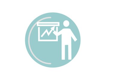 iş grafiği simgesi, vektör illüstrasyonu