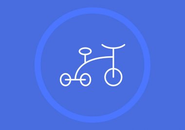 Bisiklet web simgesi. vektör tasarımı