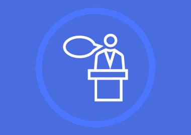 İş adamı düz simgesi, vektör illüstrasyonu