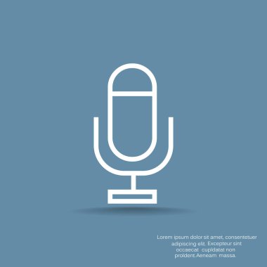 Hat illüstrasyon mikrofon simgesinin