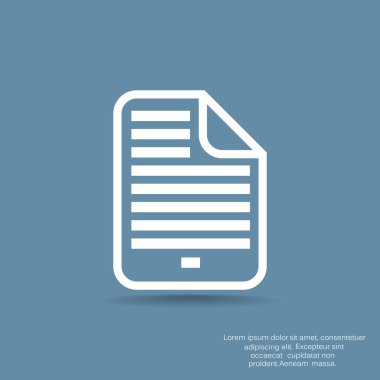 Belge dosya basit web simgesi