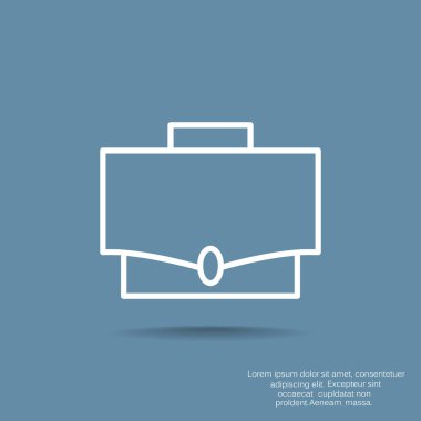 Evrak Çantası'nı düz simgesi, vektör çizim