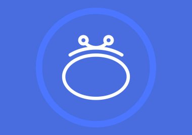 cüzdan düz simgesi, vektör illüstrasyonu