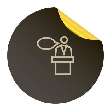 İş adamı düz simgesi, vektör illüstrasyonu