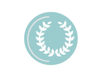 Laurel çelenk simgesi, vektör illüstrasyonu